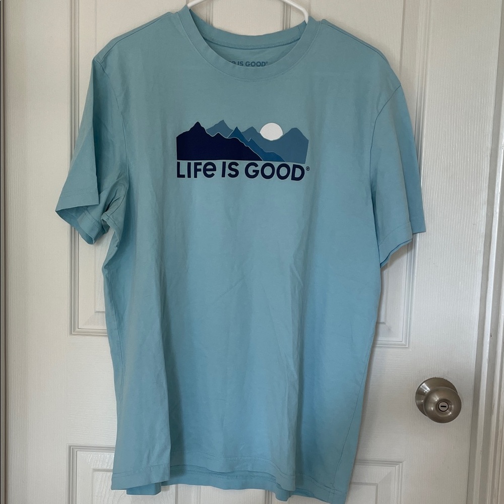 Life Is Good Sky Blue Graphic Tee
